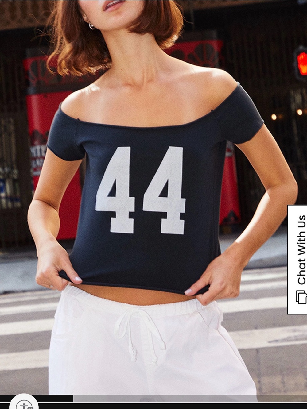 Brandy Melville Robyn black off the shoulder top